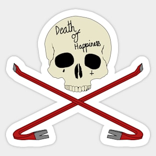 Skull and cross crowbars Sticker